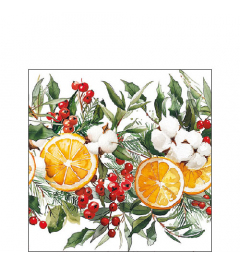 Napkin 25 Winter oranges FSC Mix