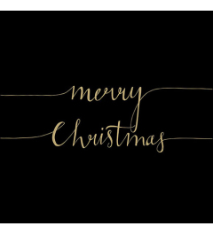 Napkin 33 Christmas note black/gold FSC Mix