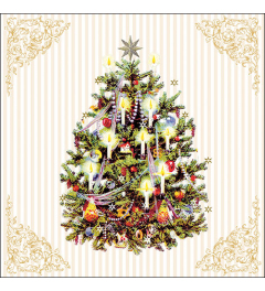 Napkin 33 X-Mas tree cream FSC Mix