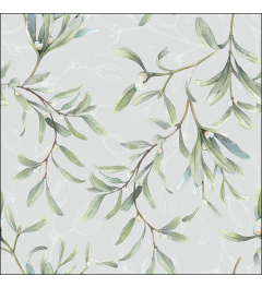 Napkin 33 Mistletoe all over grey FSC Mix