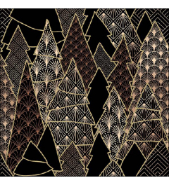 Napkin 33 Luxury trees black FSC Mix