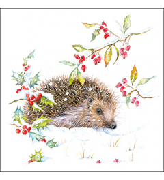 Napkin 33 Hedgehog in winter FSC Mix