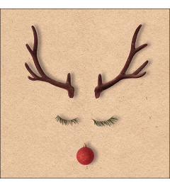 Napkin 33 Recycled Christmas reindeer nature FSC Mix