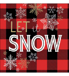 Napkin 33 Let it snow red FSC Mix
