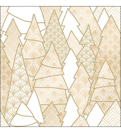 Napkin 33 Luxury trees white FSC Mix