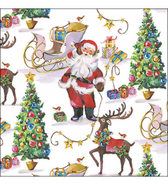 Napkin 33 Laughing santa FSC Mix