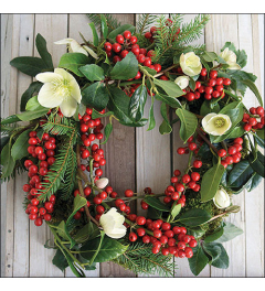 Napkin 33 Handmade wreath FSC Mix