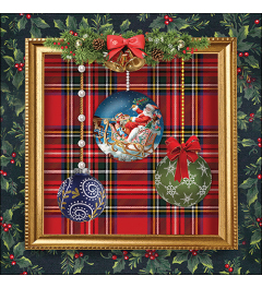 Napkin 33 Baubles in frame FSC Mix