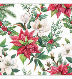 Napkin 33 Christmas florals FSC Mix