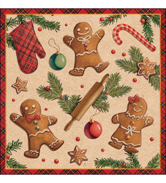 Napkin 33 Recycled Gingerbread cookies nature FSC Mix