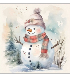 Napkin 33 Snowman in nature FSC Mix