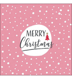 Napkin 33 Christmas snowflakes pink FSC Mix