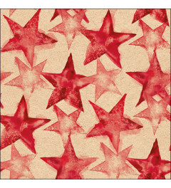 Napkin 33 Recycled Watercolour stars red nature FSC Mix