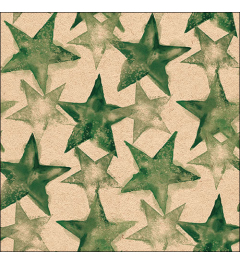Napkin 33 Recycled Watercolour stars green nature FSC Mix
