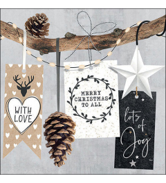 Napkin 33 Christmas hangtags FSC Mix