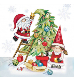Napkin 33 Gonks decorating tree FSC Mix
