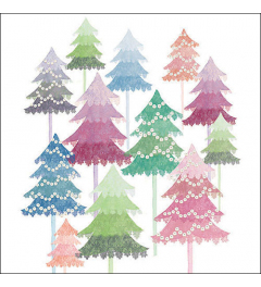 Napkin 33 Watercolour trees FSC Mix