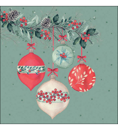 Napkin 33 Berry baubles green FSC Mix