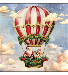 Napkin 33 Santa's air balloon FSC Mix