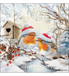 Napkin 33 Robins in winterland FSC Mix