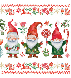 Napkin 33 Gnomes fun FSC Mix