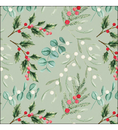 Napkin 33 Foliage scatter sage FSC Mix