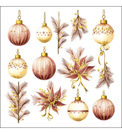 Napkin 33 Hanging decorations bordeaux FSC Mix