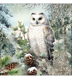Napkin 33 Snowy owl FSC Mix