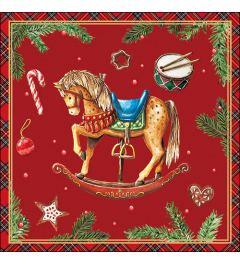 Napkin 33 Classic rocking horse red FSC Mix