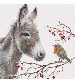 Napkin 33 Donkey and robin FSC Mix