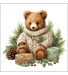 Napkin 33 Cuddle bear FSC Mix