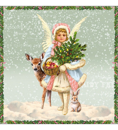 Napkin 33 Snowy day green FSC Mix