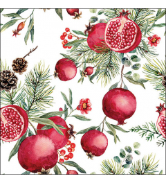 Napkin 33 Pomegranates white FSC Mix