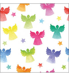 Napkin 33 Angel silhouettes colourful FSC Mix