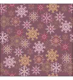 Napkin 33 Snowflakes all over bordeaux FSC Mix