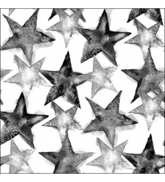 Napkin 33 Watercolour stars black FSC Mix