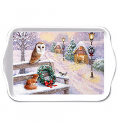 Tray melamine 13x21 cm Just chatting