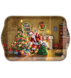 Tray melamine 13x21 cm Gifts under Christmas tree