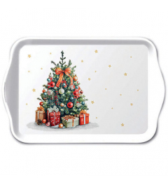 Tray melamine 13x21 cm Decorated Christmas tree