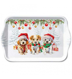 Tray melamine 13x21 cm Funny cute puppies