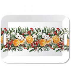 Tray melamine 33x47 cm Winter oranges