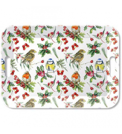Tray melamine 33x47 cm Birds in winter