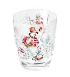 Water glass 0.25 L Sporty snowmen