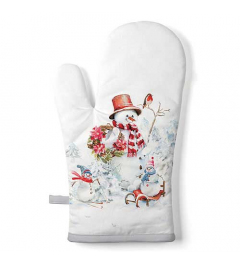 Oven mitt Sporty snowmen