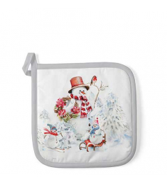 Potholder Sporty snowmen