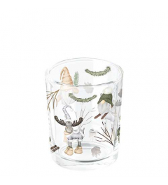 Tea light holder Forest gnomes white