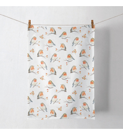 Kitchen towel Robin family