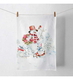 Kitchen towel Sporty snowmen