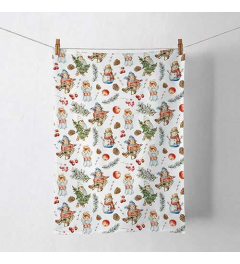 Kitchen towel Playing outside white