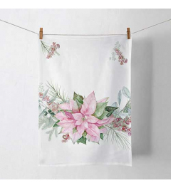 Kitchen towel Pink poinsettia